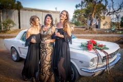 bride and daughters + 1965 Mustang